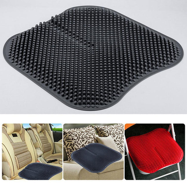 Ergonomic 3D Pillar Silicone Car Seat Massage Cushion - Breathable Comfort for Every Journey