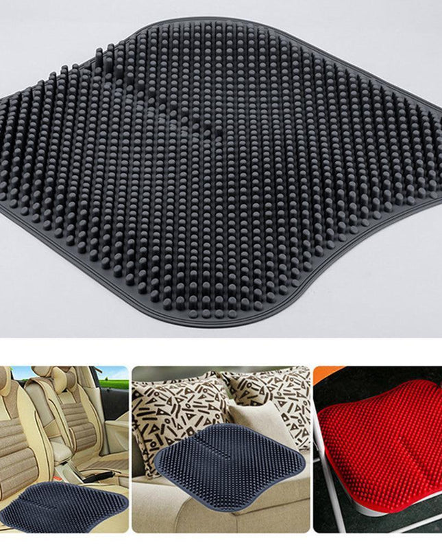 Ergonomic 3D Pillar Silicone Car Seat Massage Cushion - Breathable Comfort for Every Journey
