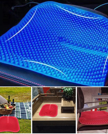 Ergonomic 3D Pillar Silicone Car Seat Massage Cushion - Breathable Comfort for Every Journey