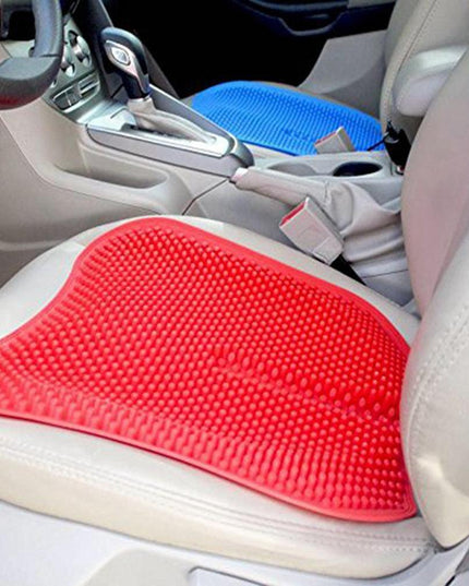 Ergonomic 3D Pillar Silicone Car Seat Massage Cushion - Breathable Comfort for Every Journey