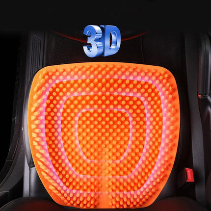 Ergonomic 3D Pillar Silicone Car Seat Massage Cushion - Breathable Comfort for Every Journey