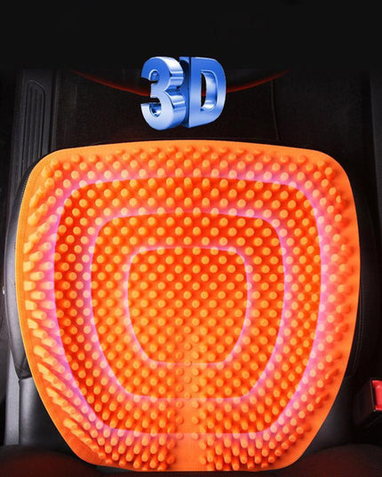 Ergonomic 3D Pillar Silicone Car Seat Massage Cushion - Breathable Comfort for Every Journey