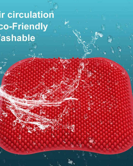 Ergonomic 3D Pillar Silicone Car Seat Massage Cushion - Breathable Comfort for Every Journey