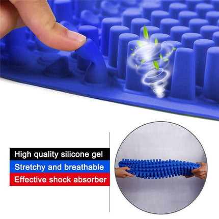 Ergonomic 3D Pillar Silicone Car Seat Massage Cushion - Breathable Comfort for Every Journey