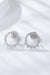 Platinum-Plated Sterling Silver Earrings with Moissanite Sparkle