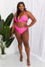 Pink Twist Front Halter Bikini Set by Marina West Swim for Summer Fun