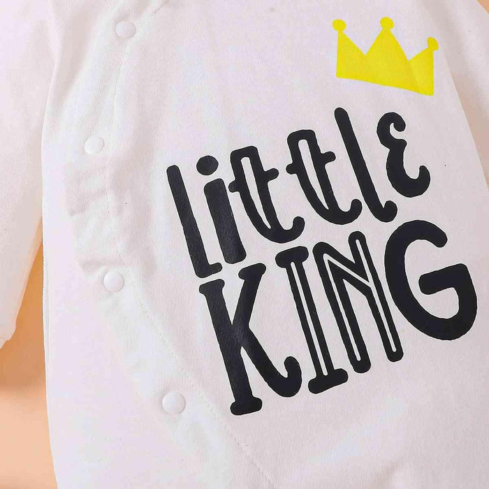 LITTLE KING Cozy Hooded Baby Jumpsuit