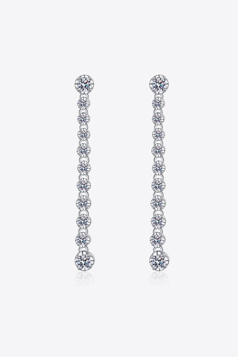Elegant 1.18 Carat Lab-Diamond Sterling Silver Drop Earrings
