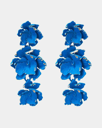 Chic Floral Zinc Alloy Dangle Earrings - Style Elevation