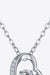 Platinum-Plated Moissanite Necklace with Zircon Accents