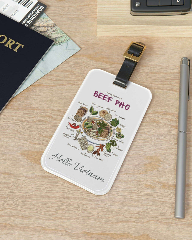 Personalized Chic Acrylic Luggage Tag by Maison d'Elite – Travel with Elegance