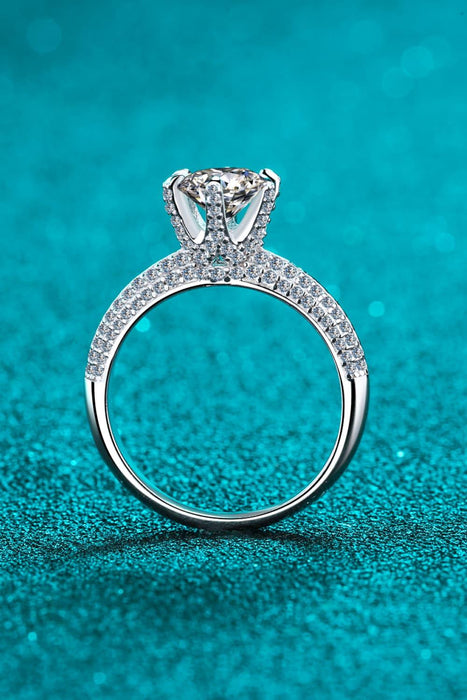 Elegant 2 Carat Lab-Diamond Ring with Zircon Accents