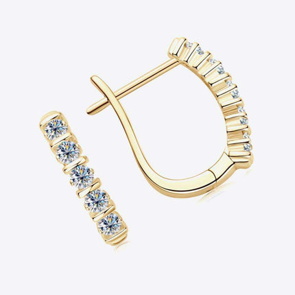 Elegant Moissanite Silver Stud Earrings in a Luxurious Gift Presentation Box