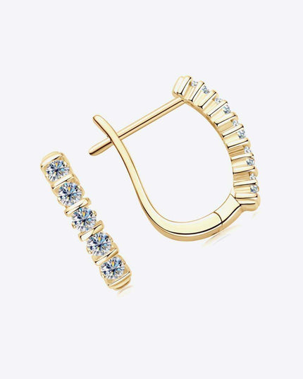 Elegant Moissanite Silver Stud Earrings in a Luxurious Gift Presentation Box