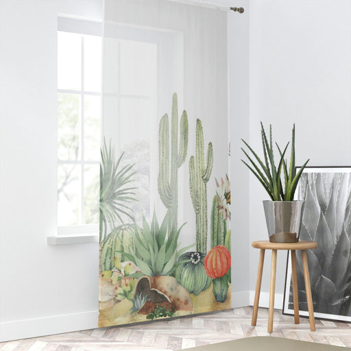 Customizable Cactus Window Curtains for Personalized Home Decor