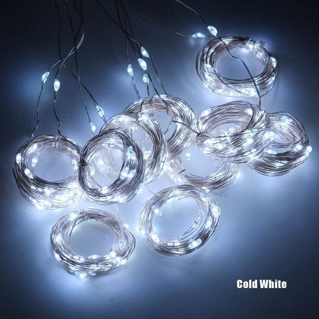 Enchanting USB LED Fairy Lights with Remote Control - Silver Wire Decorative Lighting