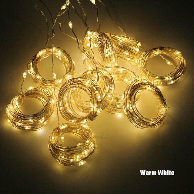 Remote Controlled Silver Wire LED String Lights - 3m USB Glow
