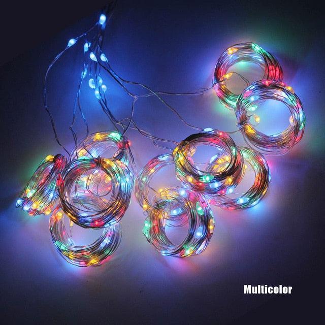 Silver Wire LED String Lights with Remote Control - USB Powered 3m Glow