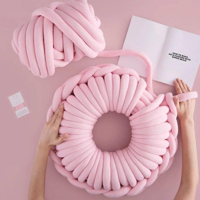 Nordic Charm: Artisan Circular Crochet Cushion for Inviting Home Interiors