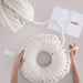 Nordic Style Core Yarn Round Cushion - Handmade Luxury Piece