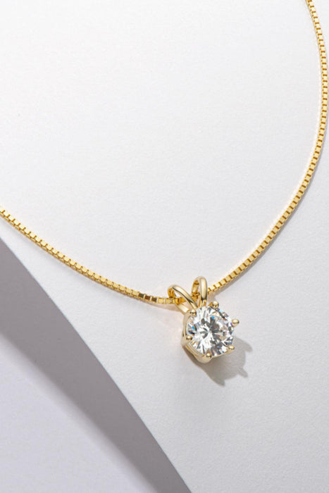 Elegant 925 Sterling Silver Pendant Necklace with Lab Grown Diamond - Timeless Beauty