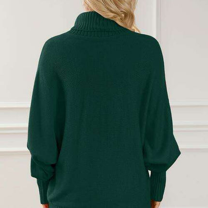 Festive Cozy Knit Turtleneck Sweater