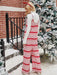 Festive Color Block Wide-Leg Jumpsuit for the Holiday Season