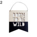 Scandinavian Hollow Letter Wooden Wall Decor Piece with Rope