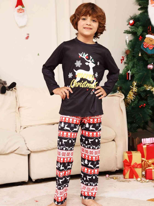 MERRY CHRISTMAS Graphic Top and Pants Set Trendsi