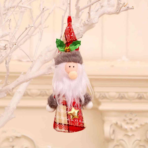 Festive Christmas Gnome Pair Polyester Hanging Ornaments