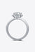 Elegant Lab-Grown Diamond Halo Ring in Sterling Silver with Lab-Diamond Accents