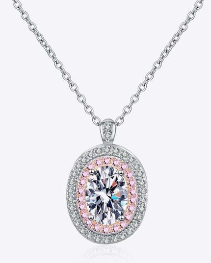 Sophisticated 925 Sterling Silver Lab-Diamond Necklace with Sparkling Zircon Accents