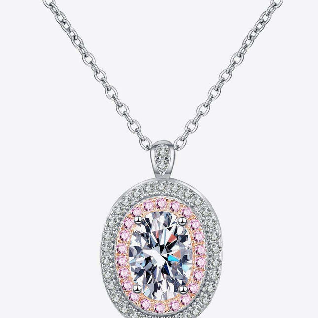 Sophisticated 925 Sterling Silver Lab-Diamond Necklace with Sparkling Zircon Accents