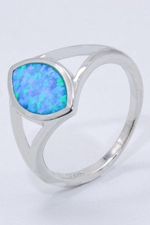 925 Sterling Silver Split Shank Opal Ring-Trendsi-Sky Blue-6-Très Elite
