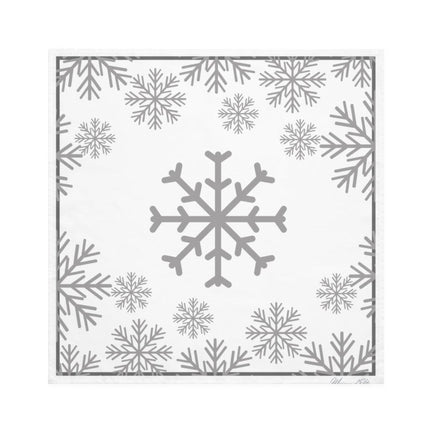 Charming Gray and White Holiday Napkin Set - Set of 4, 19" x 19"