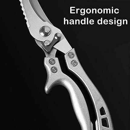 Versatile Precision Kitchen Scissors - Effortlessly Cut Through Meat, Bones, and Vegetables