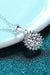 Luxurious Sterling Silver Moissanite and Lab-Diamond Pendant Necklace