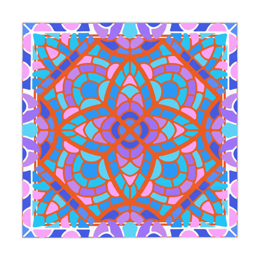 Maison d'Elite Mosaic square tablecloth (55.1" × 55.1") (140cm × 140cm)-Home Decor-Printify-One size-White-Très Elite