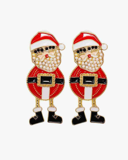 Festive Santa Rhinestone Dazzle Earrings