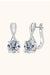 Dazzling 4 Carat Moissanite and Zircon Sterling Silver Earrings