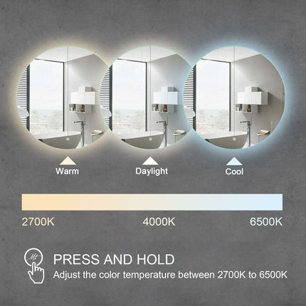 Sleek Beveled Frameless LED Mirror for Illuminated Bathroom Elegance