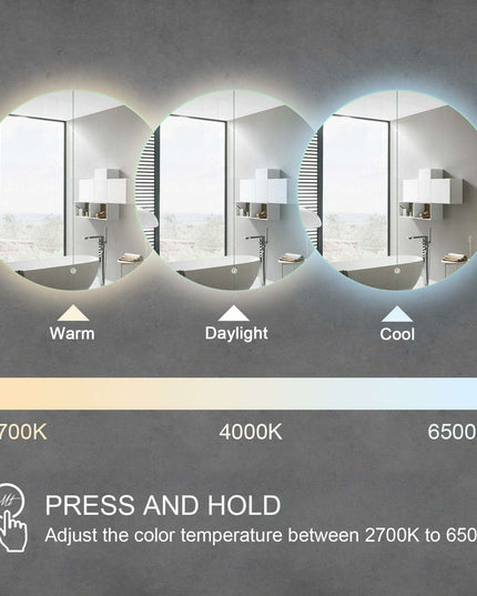 Sleek Beveled Frameless LED Mirror for Illuminated Bathroom Elegance