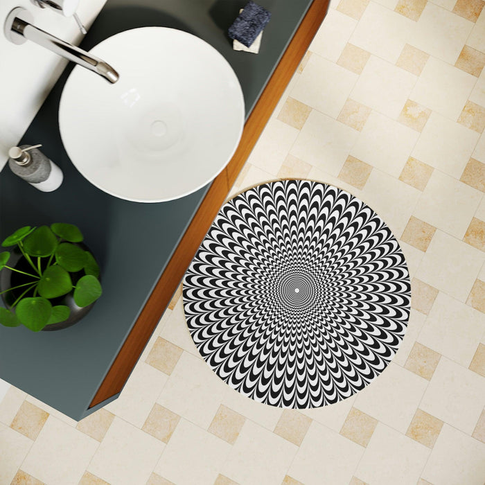 Elite Abstract Optical Illusion Bathroom Rug