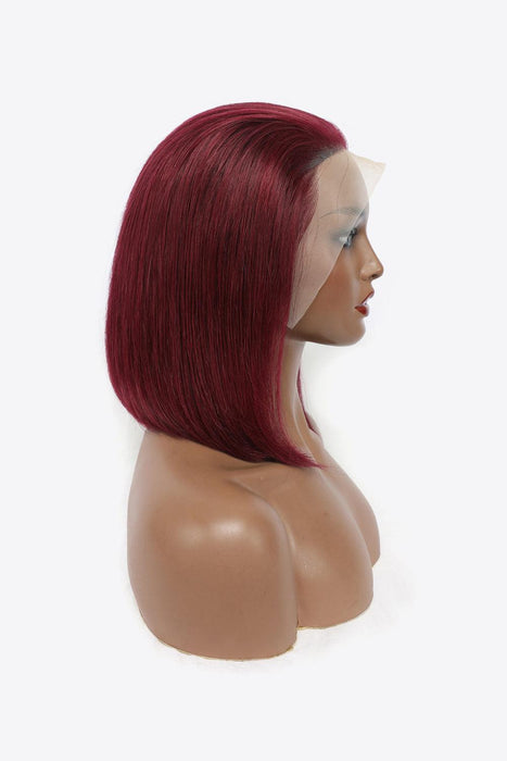 #99J 12" Lace Front Human Hair Bobo Wig - Voluminous 150% Density