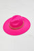 Pink Felt Fedora Hat with Stylish Chain Accent for a Trendy Appeal