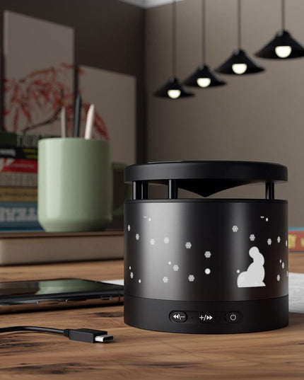 Aluminum Bluetooth Speaker with Integrated Wireless Charging Pad