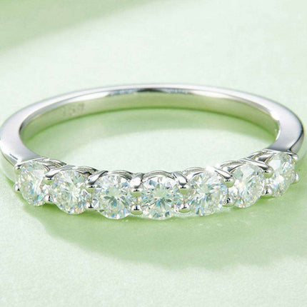 Timeless Beauty Moissanite & Sterling Silver Commitment Ring