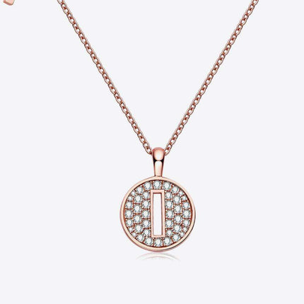 Radiant Moissanite Gemstone Pendant Necklace - Opulent Sterling Silver & 18K Rose Gold