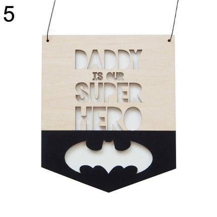 Nordic-Inspired Hollow Wood Letter Wall Decor with Rustic Rope Hanger