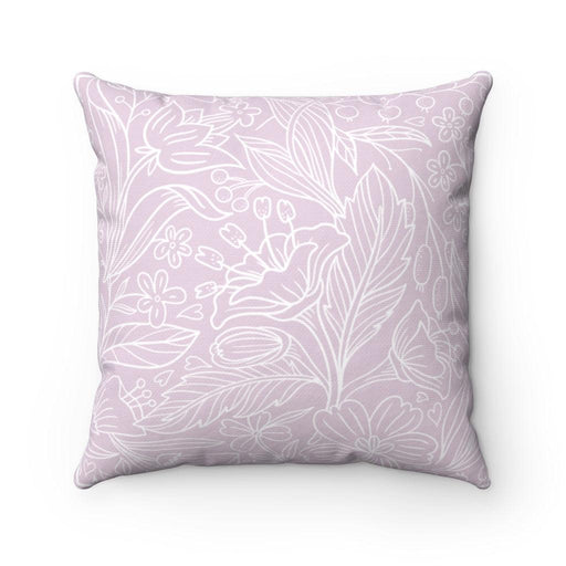 Light purple floral Double-sided Print and Reversible Decorative Cushion Cover